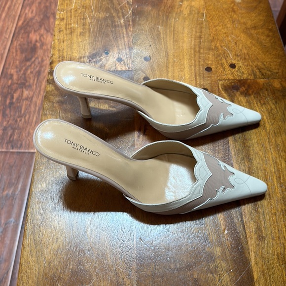 Tony Bianco | Shoes | Tony Bianco Shuga Skin Vanilla Kitten Mule Heels